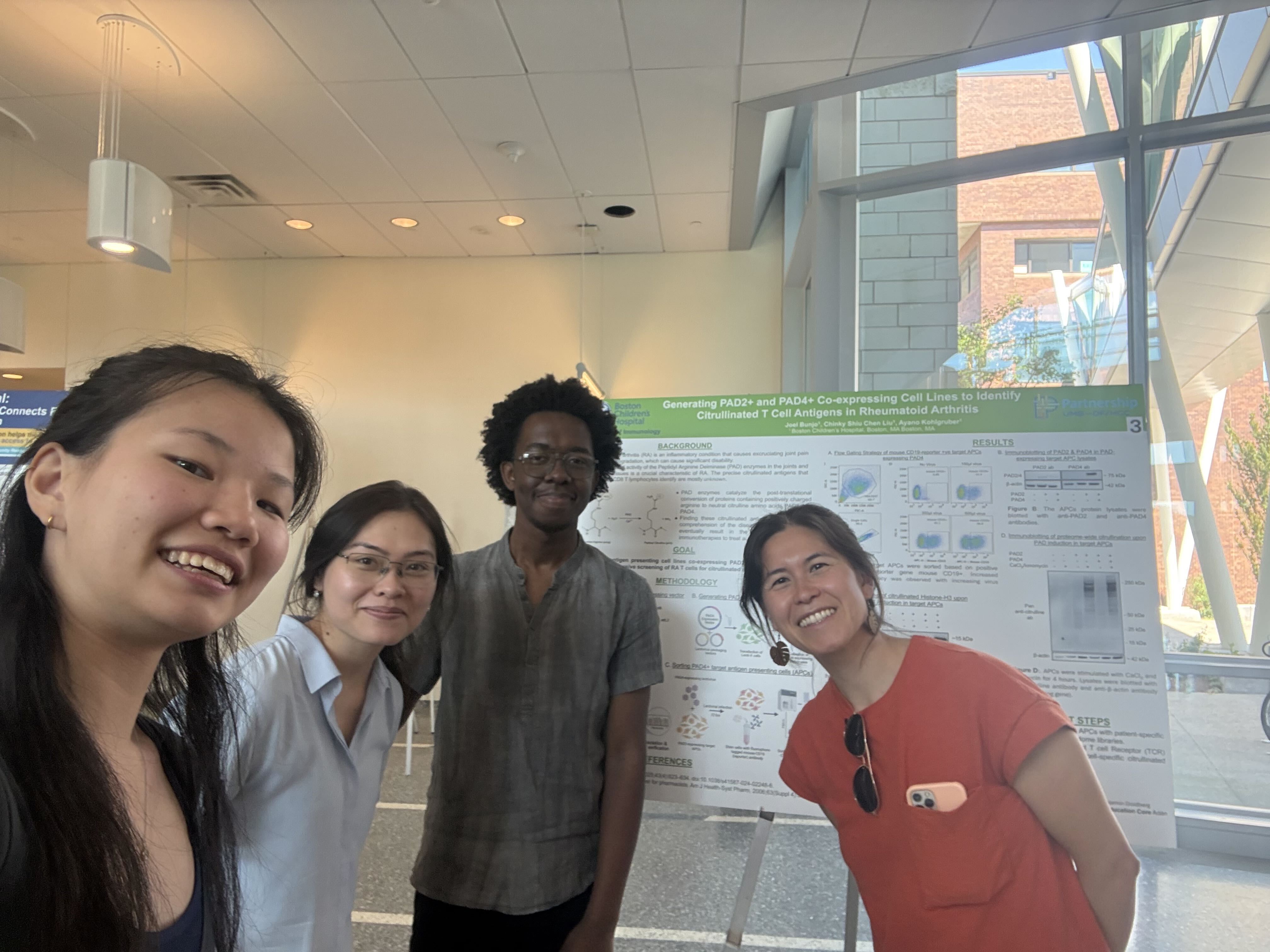 Joel wraps up his summer internship in the Kohlgruber lab with a beautiful poster presentation of his work at the UMass Boston poster symposium!  Very proud of a job well done this summer, Joel! 